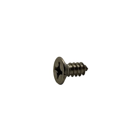 #14-20 X 1-1/4 In Phillips Flat Machine Screw, Plain Stainless Steel